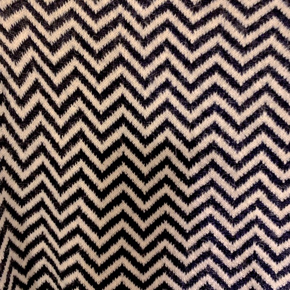 J. Crew button-detail mockneck sweater navy ivory herringbone | S - Picture 7 of 10